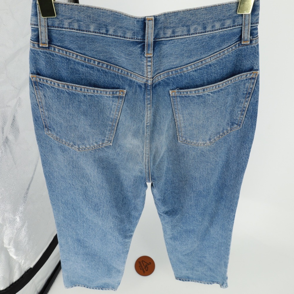DOEN Benedicte High Rise Straight Leg Jeans Palais Rhone Sz 24 Cotton Butto Fly - Picture 6 of 9